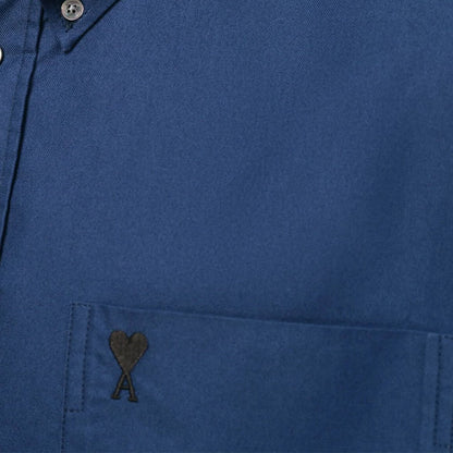 [Ami Paris] Boxy Short Sleeve Shirt With Button Down Collar And Embroidered ADCShirtsAmi ParisDPUS Designer Outlet3666598712823Ink38[Ami Paris] Boxy Short Sleeve Shirt With Button Down Collar And Embroidered ADC