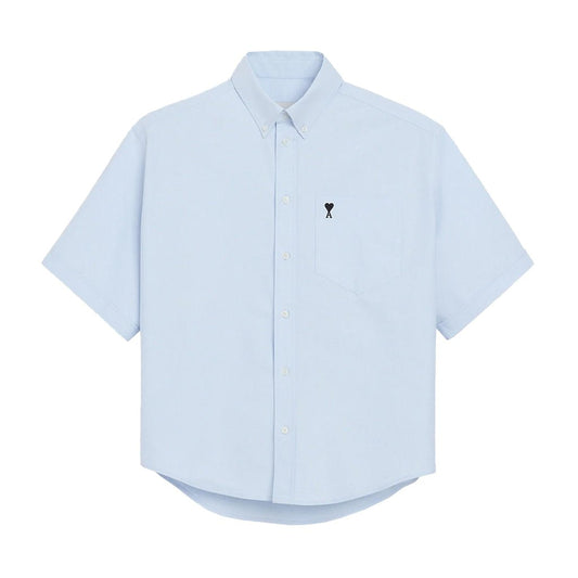 [Ami Paris] Boxy Short Sleeve Shirt With Button Down Collar And Embroidered ADCShirtsAmi ParisDPUS Designer Outlet3666598712724Sky Blue38[Ami Paris] Boxy Short Sleeve Shirt With Button Down Collar And Embroidered ADC
