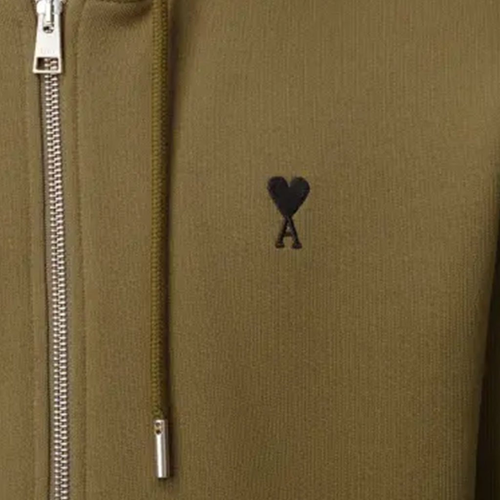[Ami Paris] Contrast Heart Zipped Hooded SweatshirtHoodies & Zip - UpsAmi ParisDPUS Designer Outlet3666598581184BronzeXS[Ami Paris] Contrast Heart Zipped Hooded Sweatshirt