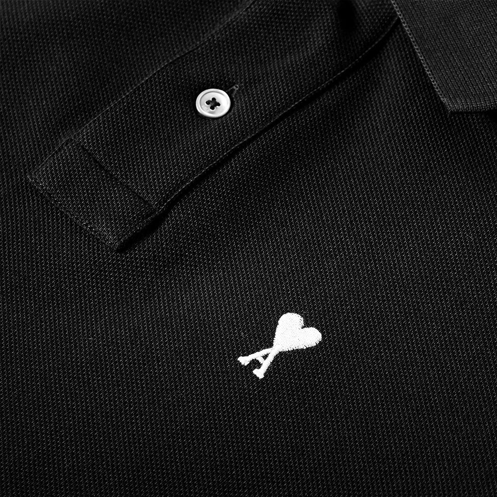 [Ami Paris] Contrasted Ami De Coeur Polo ShirtPolosAmi ParisDPUS Designer Outlet3666598744220Black WhiteXS[Ami Paris] Contrasted Ami De Coeur Polo Shirt
