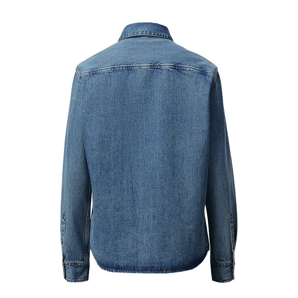 [Ami Paris] Contrasted Ami De Coeur ShirtShirtsAmi ParisDPUS Designer OutletUsed Indigo Light DenimXS[Ami Paris] Contrasted Ami De Coeur Shirt