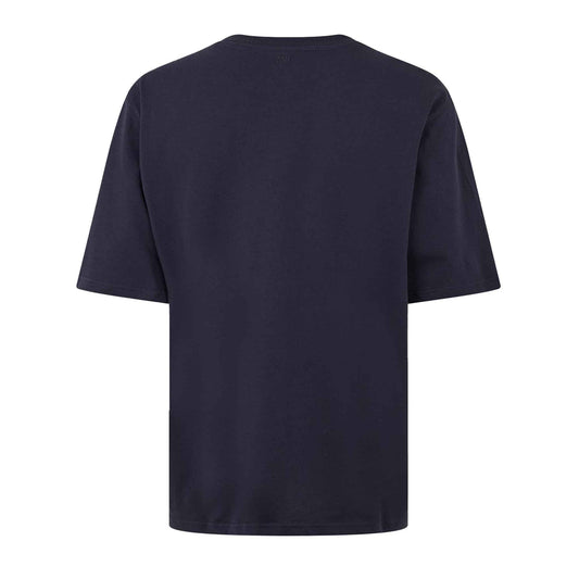 Ami Paris Crochet Logo T-Shirt in Navy