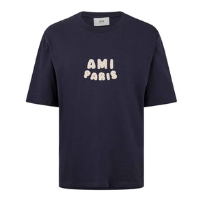 Ami Paris] Crochet Logo T-Shirt in Navy – DPUS Designer Outlet