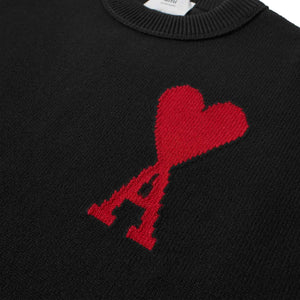 Ami Paris De Coer Large Heart Knitted Sweater in BlackSweatshirtsAMI ParisDPUS3666598136988XSAmi Paris De Coer Large Heart Knitted Sweater in Black