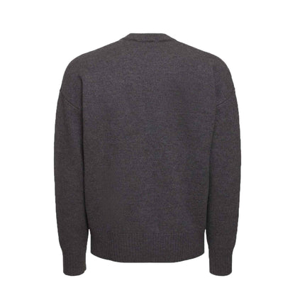 Ami Paris ADC Large Crew Knit Sweater in Heather Grey