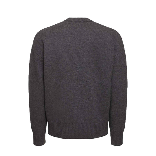 Ami Paris ADC Large Crew Knit Sweater in Heather Grey