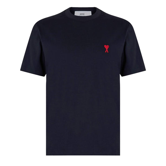 Ami Paris De Coeur Classic Fit T Shirt in Navy Blue