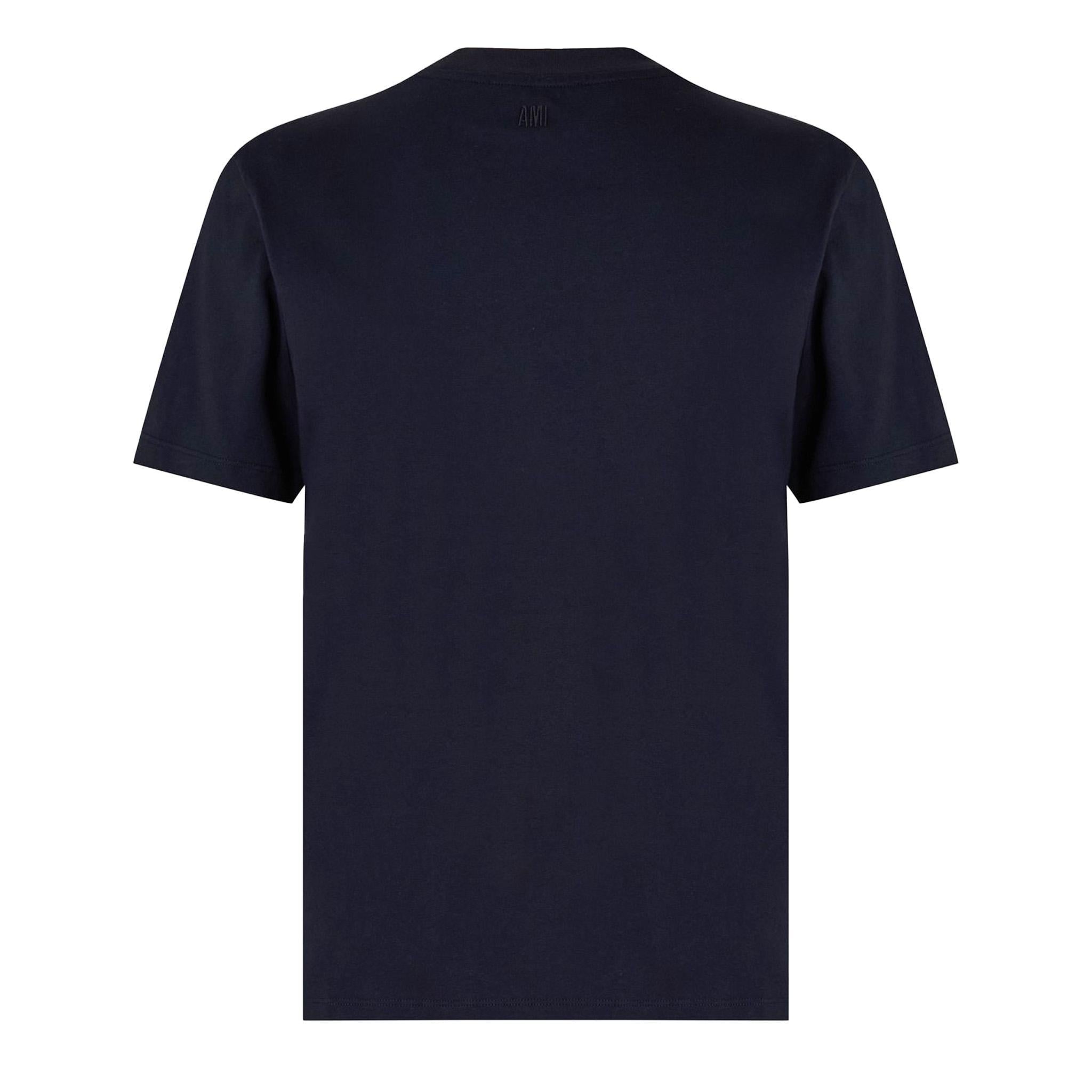 Ami Paris De Coeur Classic Fit T Shirt in Navy Blue