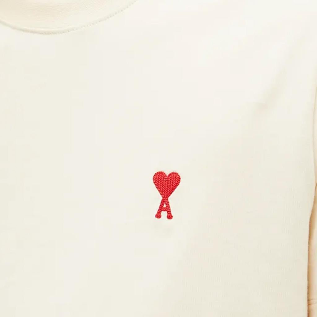 Ami Paris De Coeur Classic Fit T Shirt in Vanilla