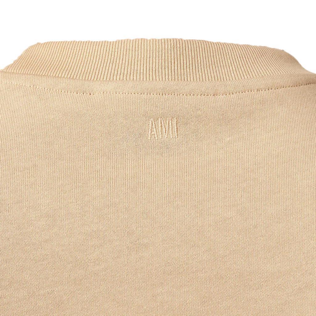 Ami Paris De Coeur Cotton T Shirt in Ginger Tonal
