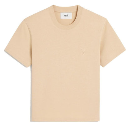 Ami Paris De Coeur Cotton T Shirt in Ginger Tonal