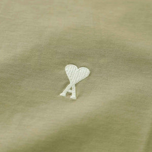 Ami Paris De Coeur Cotton T Shirt in Laurel Green