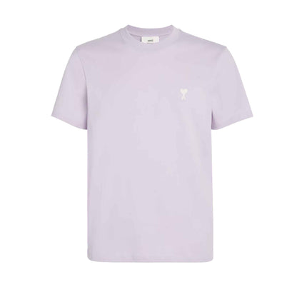 Ami Paris De Coeur Slim Cotton Unisex T Shirt in Lilac