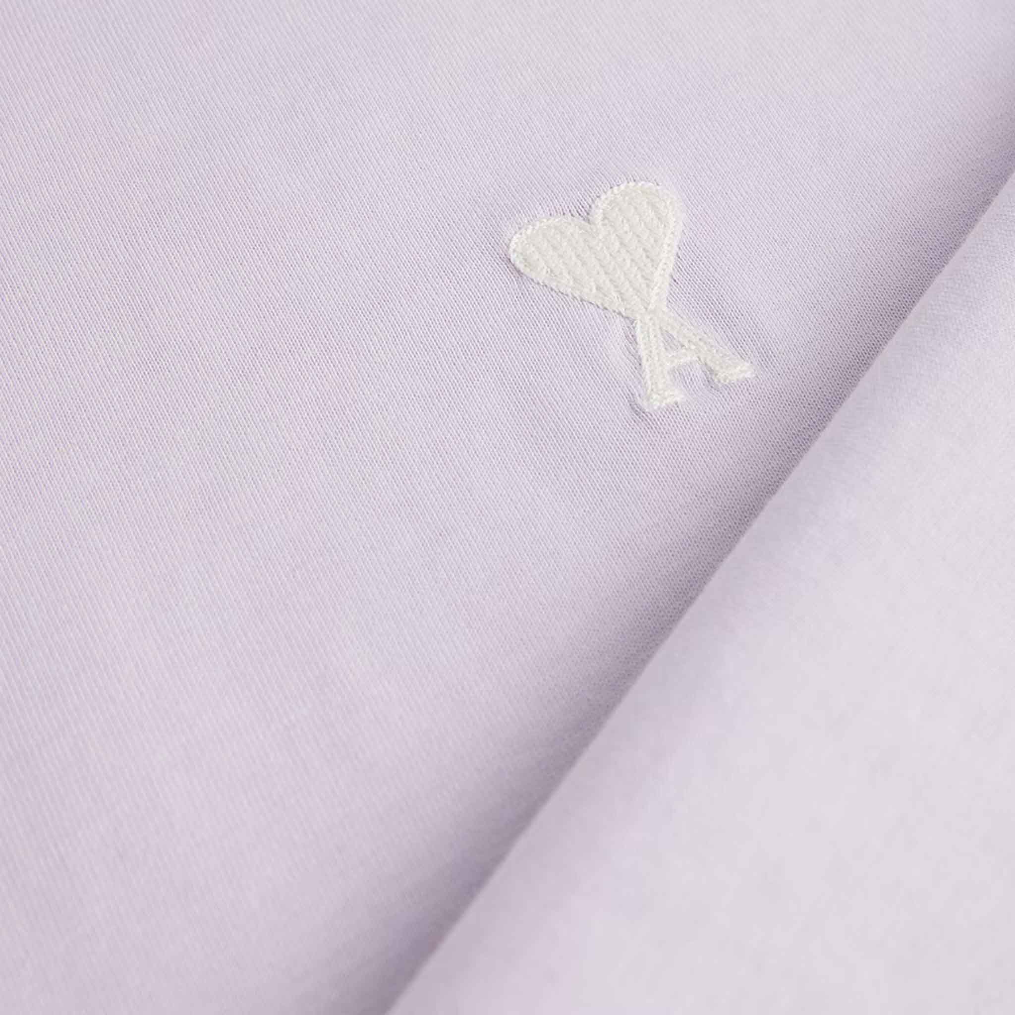 Ami Paris De Coeur Slim Cotton Unisex T Shirt in Lilac