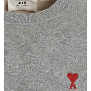 AMI Paris De Coeur Crewneck Sweatshirt in Heather GreySweatshirtsAMI ParisDPUSXSAMI Paris De Coeur Crewneck Sweatshirt in Heather Grey