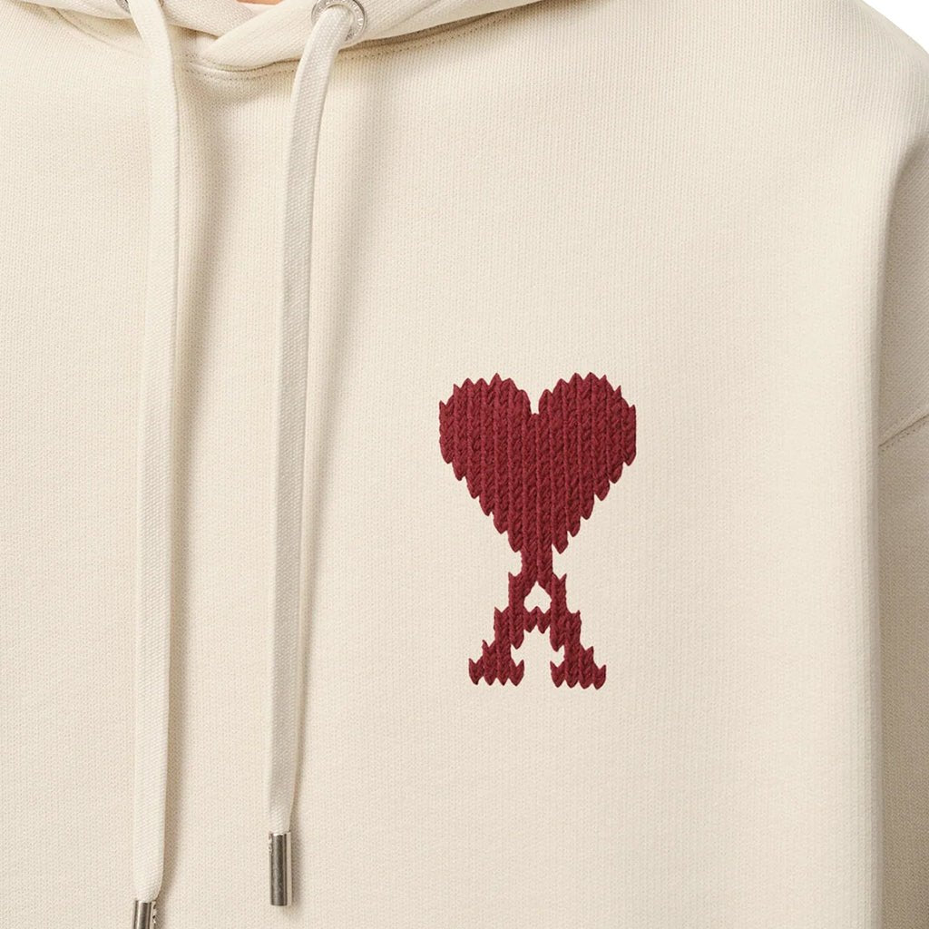 Ami Paris De Coeur Heavy Loopback Cotton Fleece HoodieHoodies & Zip-UpsAmi ParisDPUS Designer Outlet3666598673865Luna/RedXSAmi Paris De Coeur Heavy Loopback Cotton Fleece Hoodie