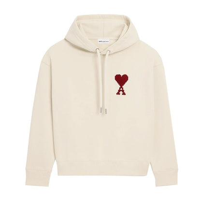 Ami Paris De Coeur Heavy Loopback Cotton Fleece HoodieHoodies & Zip-UpsAmi ParisDPUS Designer Outlet3666598673865Luna/RedXSAmi Paris De Coeur Heavy Loopback Cotton Fleece Hoodie