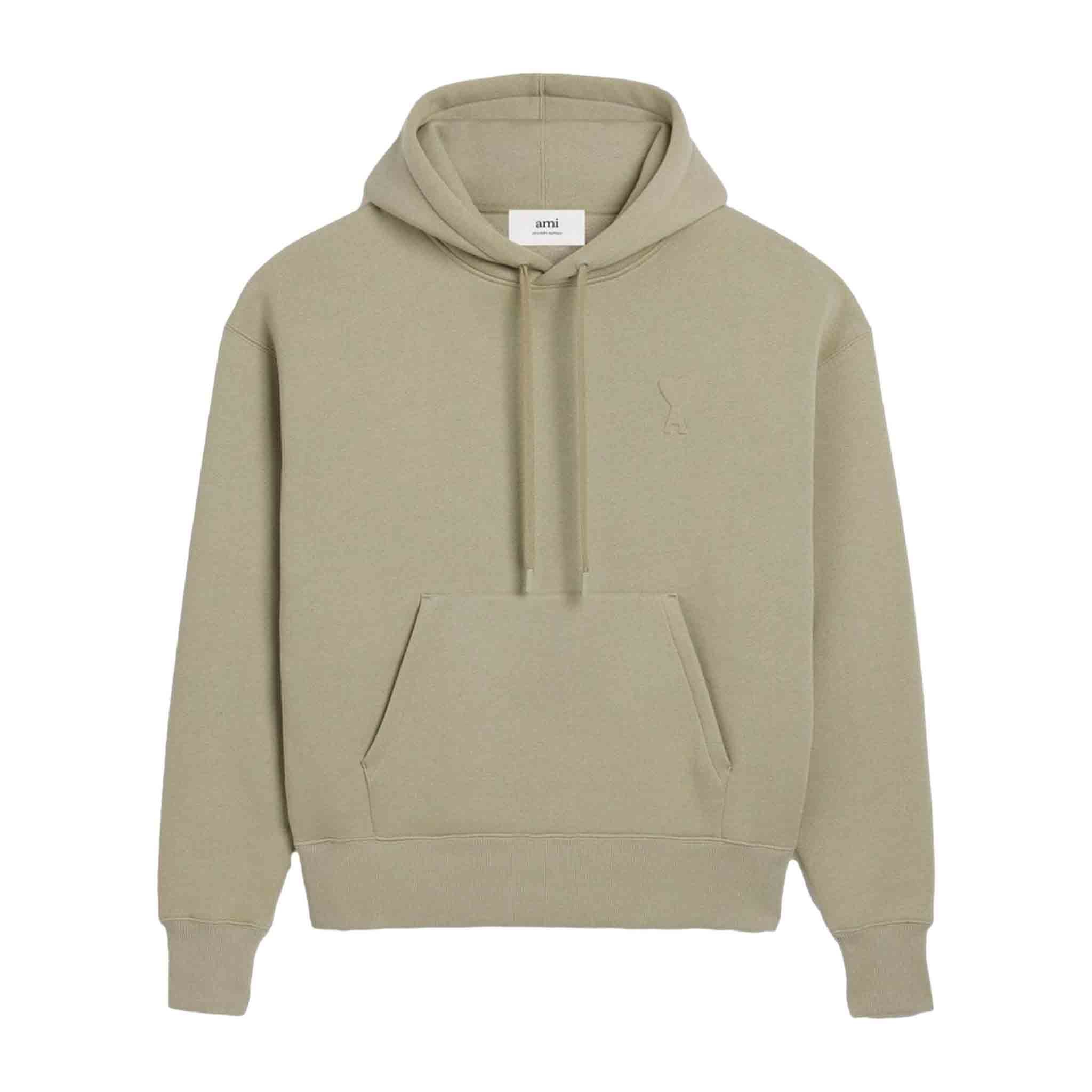 Ami Paris De Coeur Hoodie in SageHoodiesAMI ParisDPUSXSAmi Paris De Coeur Hoodie in Sage