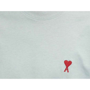 Ami Paris De Coeur Organic Cotton T Shirt in Clay BlueT-ShirtsAMI ParisDPUSXXSAmi Paris De Coeur Organic Cotton T Shirt in Clay Blue