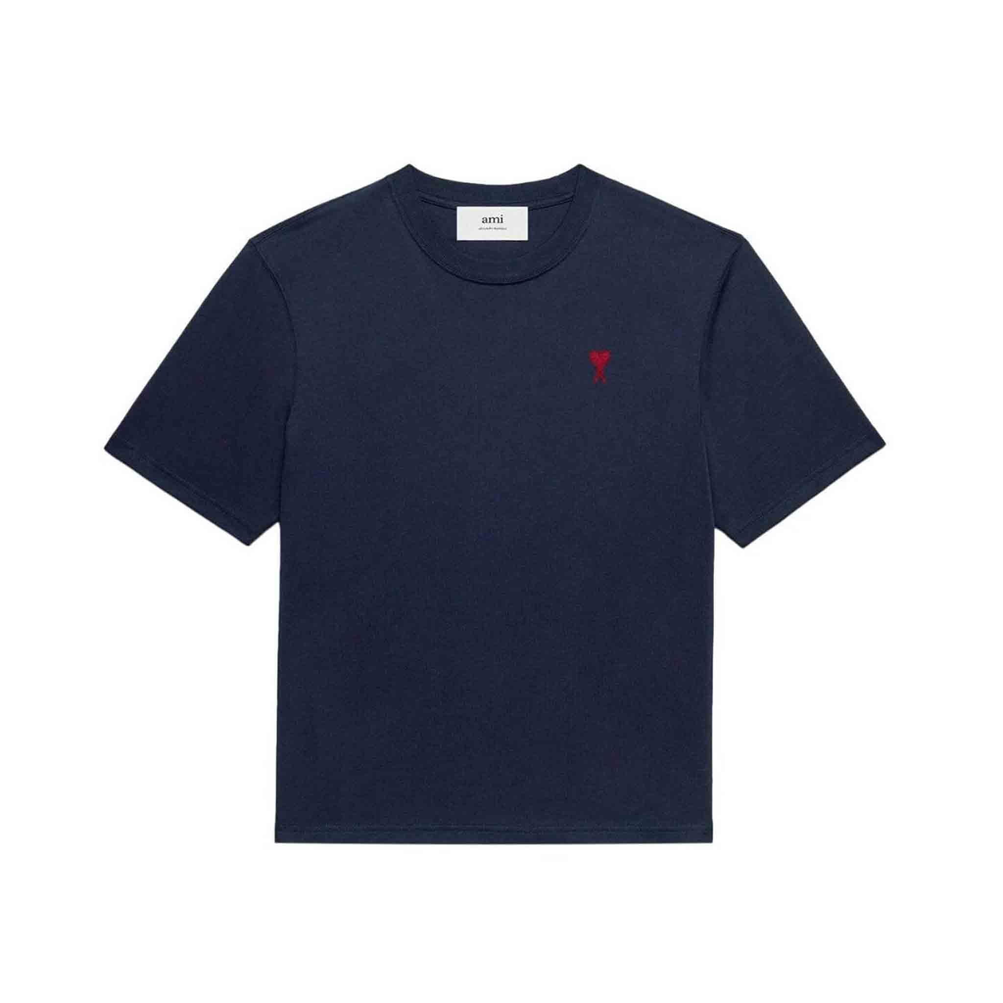 Ami Paris De Coeur Slim Fit T Shirt in Navy BlueT-ShirtsAMI ParisDPUS3666598042159XSAmi Paris De Coeur Slim Fit T Shirt in Navy Blue