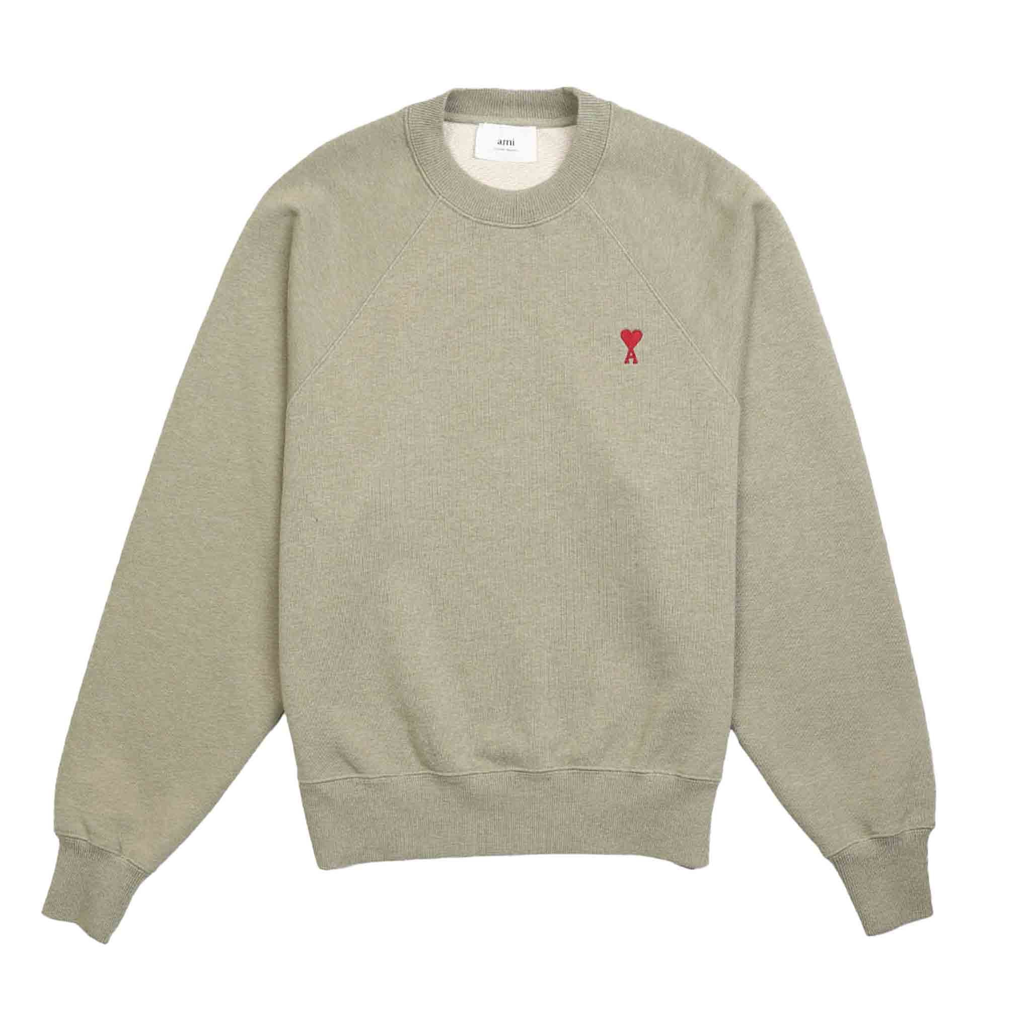 Ami Paris De Coeur Sweatshirt in Heather SageSweatshirtsAMI ParisDPUS3666598253562XSAmi Paris De Coeur Sweatshirt in Heather Sage