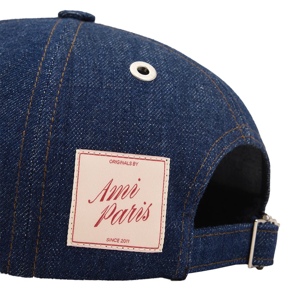 [Ami Paris] Denim Ami Paris Label CapCaps & HatsAmi ParisDPUS Designer Outlet3666598724895IndigoUNI[Ami Paris] Denim Ami Paris Label Cap
