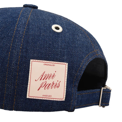 [Ami Paris] Denim Ami Paris Label CapCaps & HatsAmi ParisDPUS Designer Outlet3666598724895IndigoUNI[Ami Paris] Denim Ami Paris Label Cap