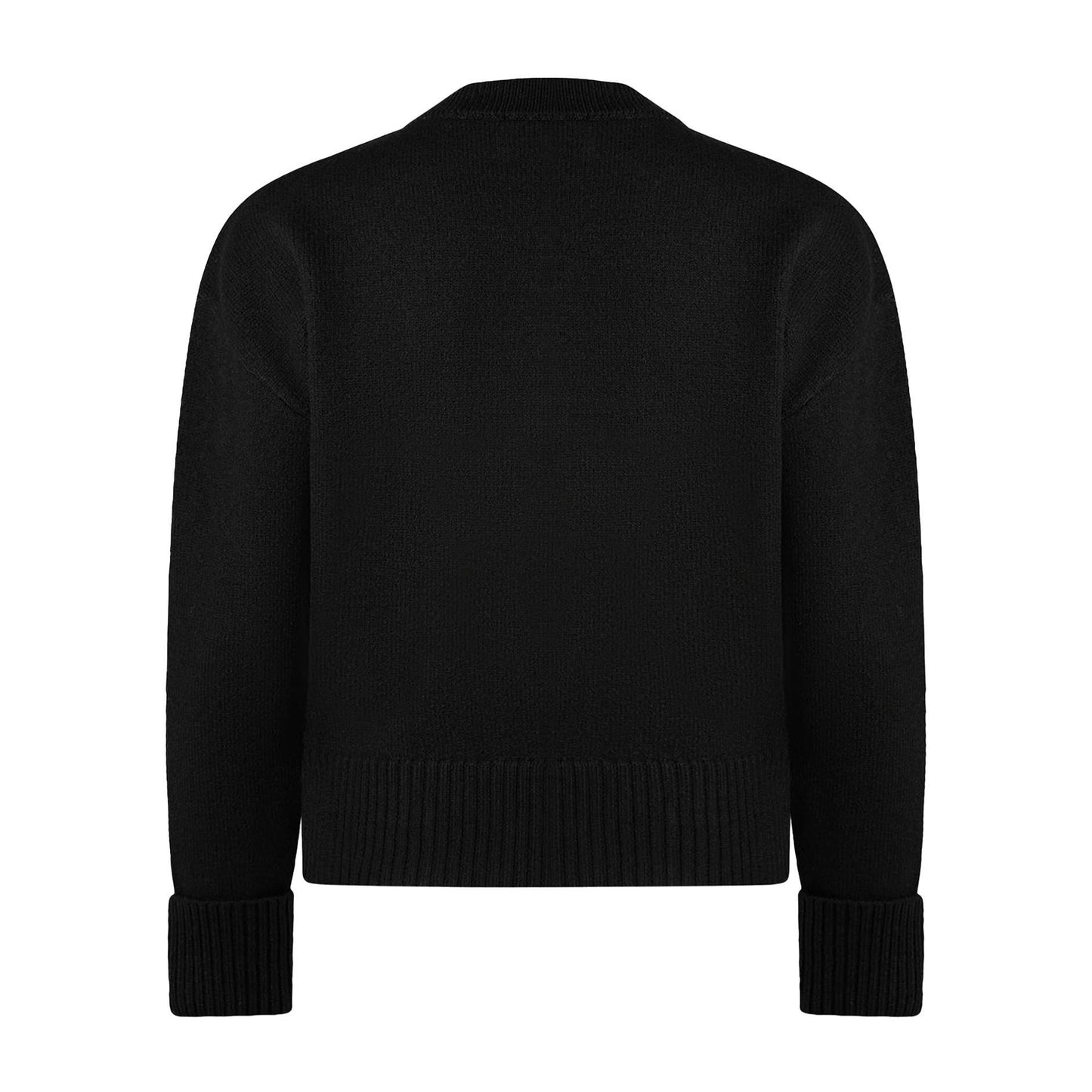 Ami Paris Large Heart Knit Cardigan in Black/Red