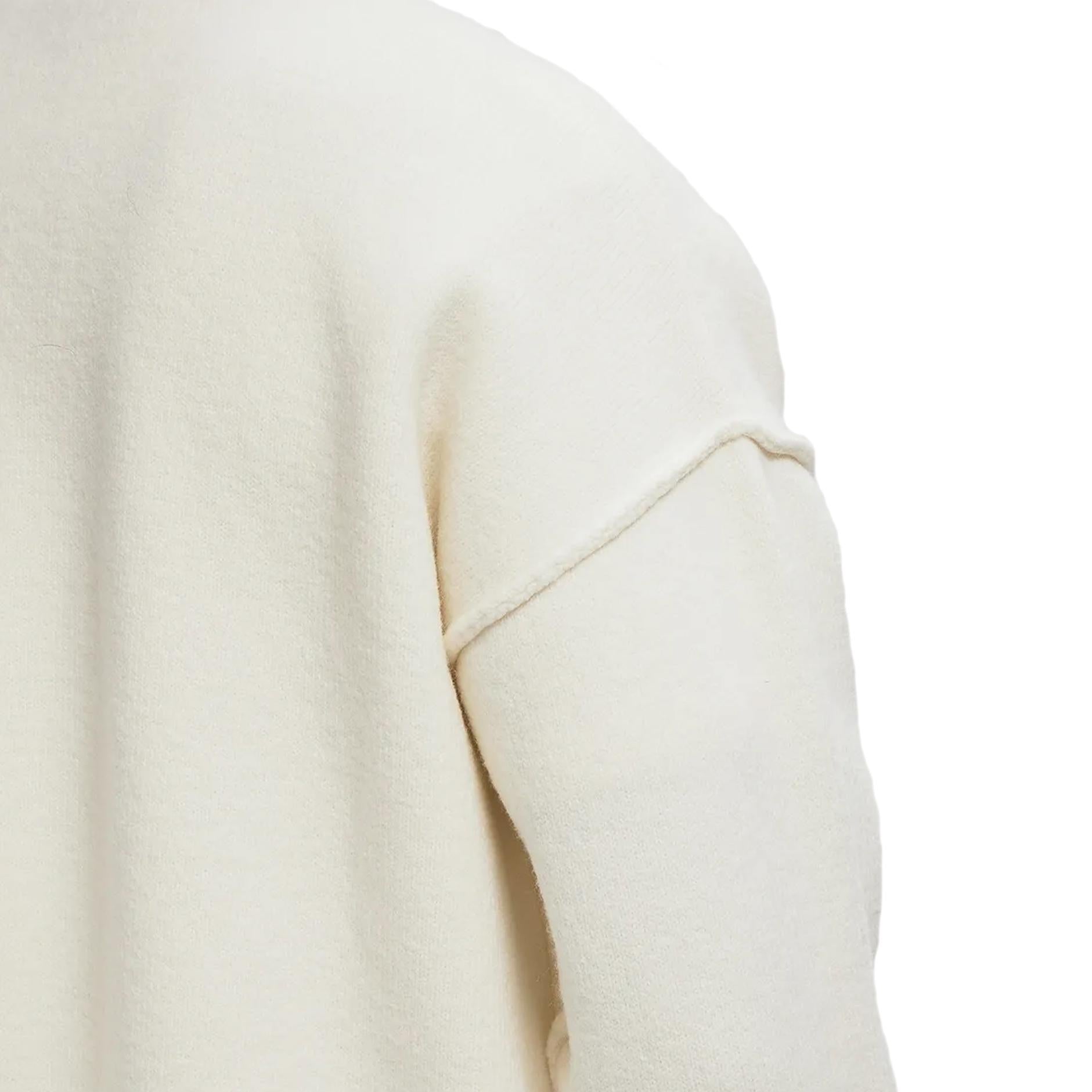 Ami Paris Large Heart Knit Cardigan in Off White/Red