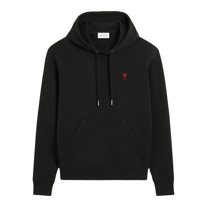 Ami Paris Loopback Cotton Hoodie in BlackHoodies & Zip - UpsAmi ParisDPUS Designer Outlet3666598459742XSAmi Paris Loopback Cotton Hoodie in Black