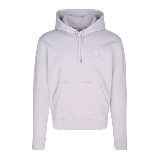 Ami Paris Loopback Cotton Hoodie in Lilac / White HeartHoodies & Zip - UpsAmi ParisDPUS Designer Outlet3666598533534XSAmi Paris Loopback Cotton Hoodie in Lilac / White Heart