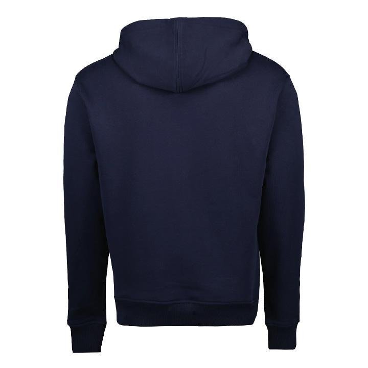 Ami Paris Loopback Cotton Hoodie in Night Blue / White HeartHoodies & Zip - UpsAmi ParisDPUS Designer Outlet3666598533442XSAmi Paris Loopback Cotton Hoodie in Night Blue / White Heart