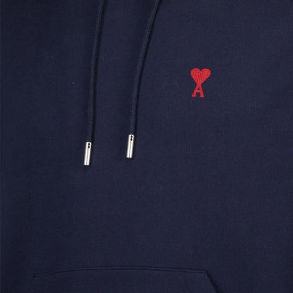 Ami Paris Loopback Cotton Hoodie in Night BlueHoodies & Zip - UpsAmi ParisDPUS Designer Outlet3666598459926XSAmi Paris Loopback Cotton Hoodie in Night Blue