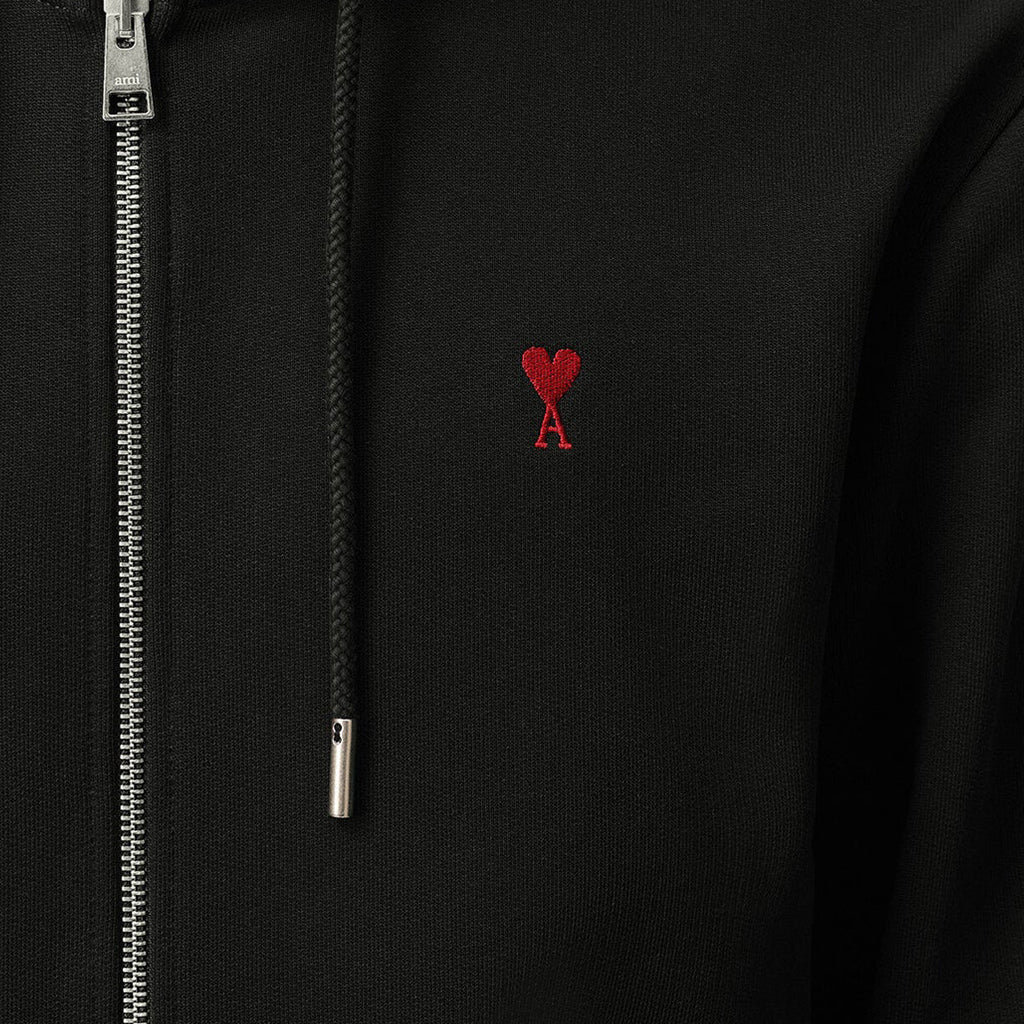 [Ami Paris] Loopback Cotton Zipped Hooded SweatshirtAmi ParisDPUS Designer OutletBlackXS[Ami Paris] Loopback Cotton Zipped Hooded Sweatshirt