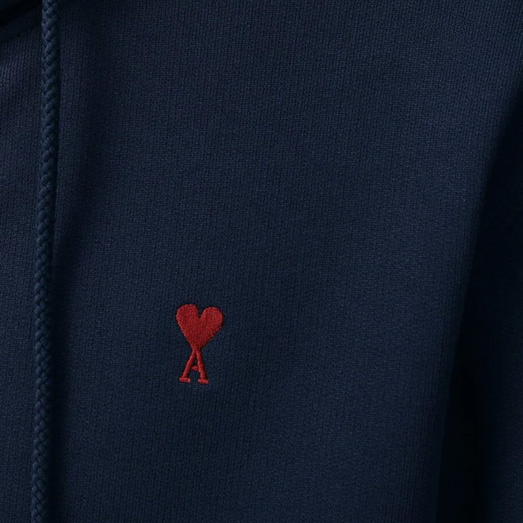 [Ami Paris] Loopback Cotton Zipped Hooded SweatshirtHoodies & Zip - UpsAmi ParisDPUS Designer Outlet3666598460199Night BlueXS[Ami Paris] Loopback Cotton Zipped Hooded Sweatshirt