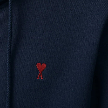 [Ami Paris] Loopback Cotton Zipped Hooded SweatshirtHoodies & Zip - UpsAmi ParisDPUS Designer Outlet3666598460199Night BlueXS[Ami Paris] Loopback Cotton Zipped Hooded Sweatshirt