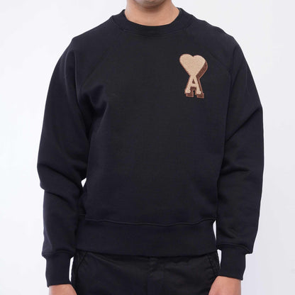 [Ami Paris] Patch Heart Heavy Cotton Raglan Sleeve SweatshirtSweatshirtsAmi ParisDPUS Designer Outlet3666598659227BlackXS[Ami Paris] Patch Heart Heavy Cotton Raglan Sleeve Sweatshirt