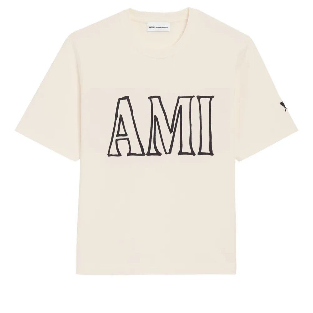 Ami Paris Print Logo T-ShirtT-ShirtAmi ParisDPUS Designer OutletUTS380.726-XS3666598742943CreamXSAmi Paris Print Logo T-Shirt