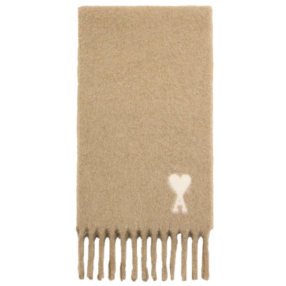 [Ami Paris] Quota Alpaca Wool Scarf Off White Ami De Coeur Jacquard ScarfScarfAmi ParisDPUS Designer OutletUSF673.AW0004-A184Mastic Beige[Ami Paris] Quota Alpaca Wool Scarf Off White Ami De Coeur Jacquard Scarf