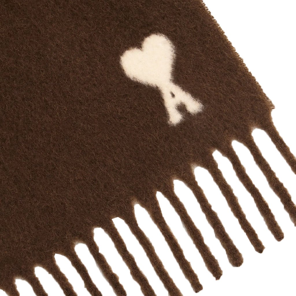 [Ami Paris] Quota Alpaca Wool Scarf Off White Ami De Coeur Jacquard ScarfScarfAmi ParisDPUS Designer OutletUSF673.AW0004-2221Chocolate Brown[Ami Paris] Quota Alpaca Wool Scarf Off White Ami De Coeur Jacquard Scarf