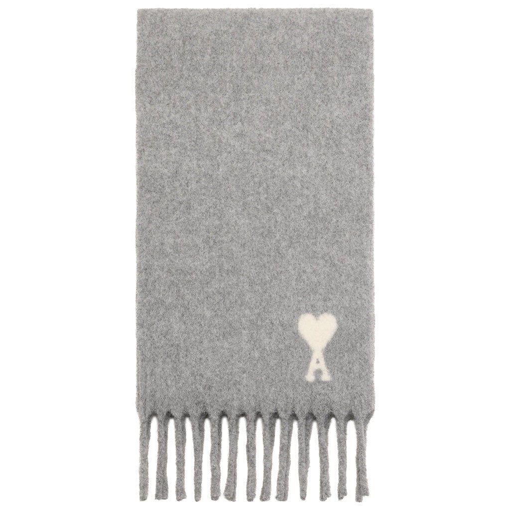 [Ami Paris] Quota Alpaca Wool Scarf Off White Ami De Coeur Jacquard ScarfScarfAmi ParisDPUS Designer OutletUSF673.AW0004-0953666598902682Ash Grey[Ami Paris] Quota Alpaca Wool Scarf Off White Ami De Coeur Jacquard Scarf