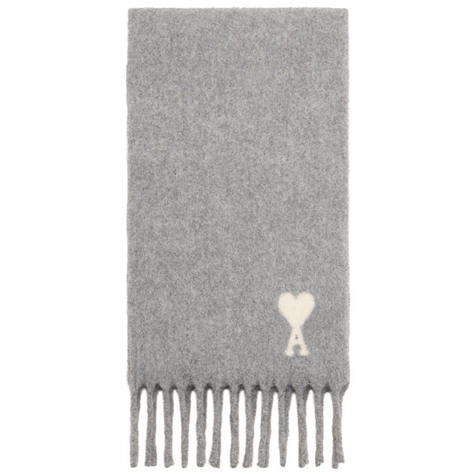 [Ami Paris] Quota Alpaca Wool Scarf Off White Ami De Coeur Jacquard ScarfScarfAmi ParisDPUS Designer OutletUSF673.AW0004-0953666598902682Ash Grey[Ami Paris] Quota Alpaca Wool Scarf Off White Ami De Coeur Jacquard Scarf