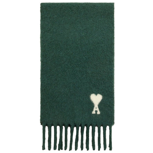 [Ami Paris] Quota Alpaca Wool Scarf Off White Ami De Coeur Jacquard ScarfScarfAmi ParisDPUS Designer OutletUSF673.AW0004-312Bottle Green[Ami Paris] Quota Alpaca Wool Scarf Off White Ami De Coeur Jacquard Scarf