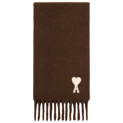 [Ami Paris] Quota Alpaca Wool Scarf Off White Ami De Coeur Jacquard ScarfScarfAmi ParisDPUS Designer OutletUSF673.AW0004-2221Chocolate Brown[Ami Paris] Quota Alpaca Wool Scarf Off White Ami De Coeur Jacquard Scarf