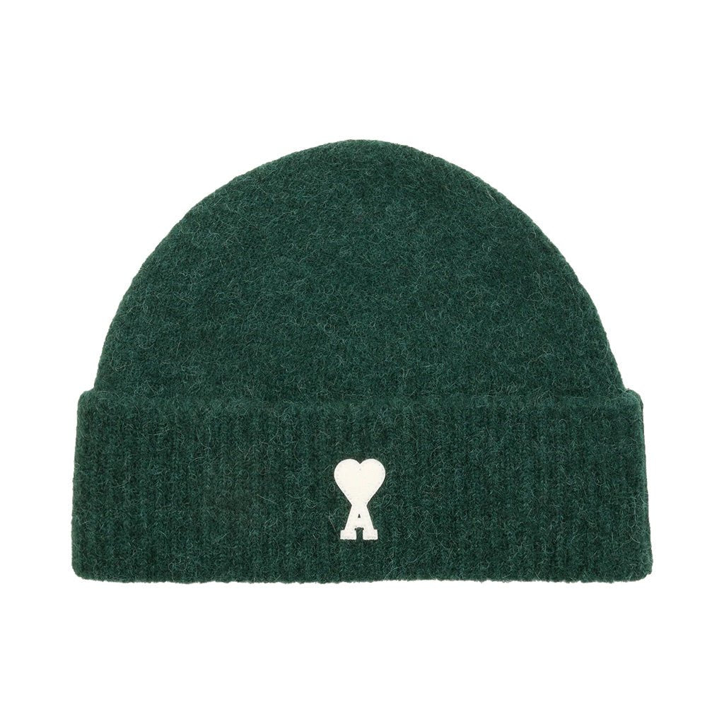 [Ami Paris] Quota Ami De Coeur BeanieCaps & HatsAmi ParisDPUS Designer OutletUBO005.KN0135-A2793666598777211Bottle Green/Ecru[Ami Paris] Quota Ami De Coeur Beanie
