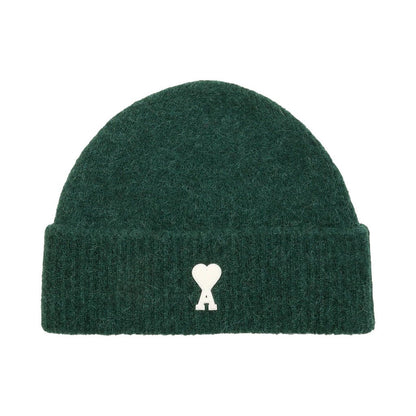 [Ami Paris] Quota Ami De Coeur BeanieCaps & HatsAmi ParisDPUS Designer OutletUBO005.KN0135-A2793666598777211Bottle Green/Ecru[Ami Paris] Quota Ami De Coeur Beanie