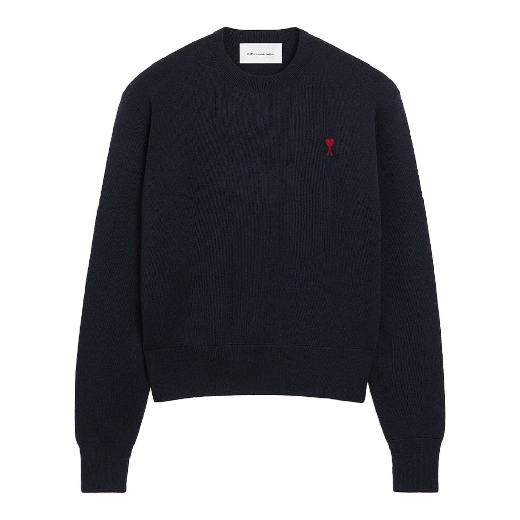 [Ami Paris] Quota Ami De Coeur Wool Crewneck KnitSweatshirtsAmi ParisDPUS Designer OutletHKS826.001-414-XSNavy/RedXS[Ami Paris] Quota Ami De Coeur Wool Crewneck Knit