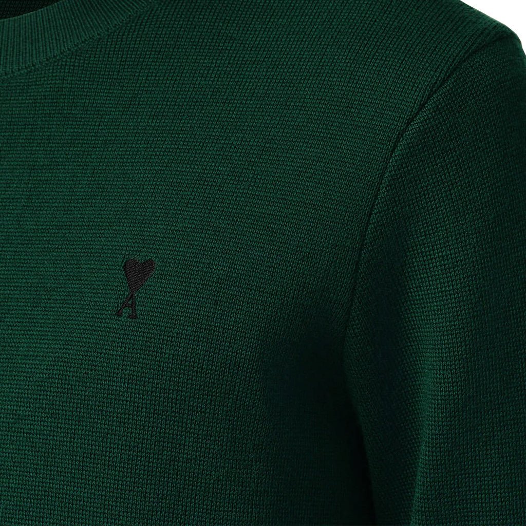 [Ami Paris] Quota Ami De Coeur Wool Crewneck KnitSweatshirtsAmi ParisDPUS Designer OutletHKS826.001-A258-XSBottle Green/BlackXS[Ami Paris] Quota Ami De Coeur Wool Crewneck Knit