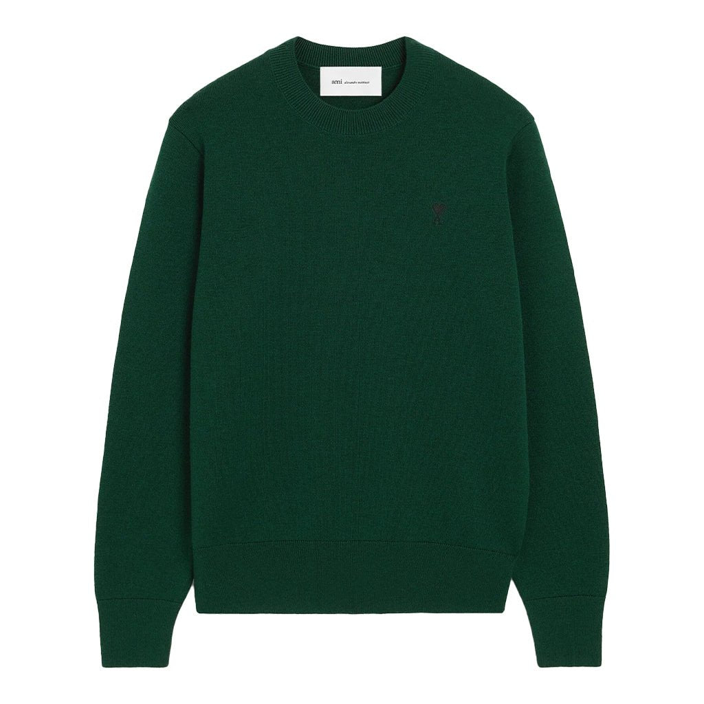 [Ami Paris] Quota Ami De Coeur Wool Crewneck KnitSweatshirtsAmi ParisDPUS Designer OutletHKS826.001-A258-XSBottle Green/BlackXS[Ami Paris] Quota Ami De Coeur Wool Crewneck Knit