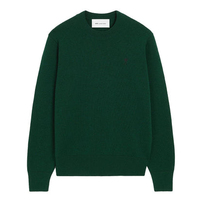 [Ami Paris] Quota Ami De Coeur Wool Crewneck KnitSweatshirtsAmi ParisDPUS Designer OutletHKS826.001-A258-XSBottle Green/BlackXS[Ami Paris] Quota Ami De Coeur Wool Crewneck Knit